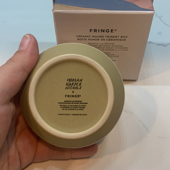 Fringe Ceramic Round Trinket Box Desert Mountain - Picture 4 of 4